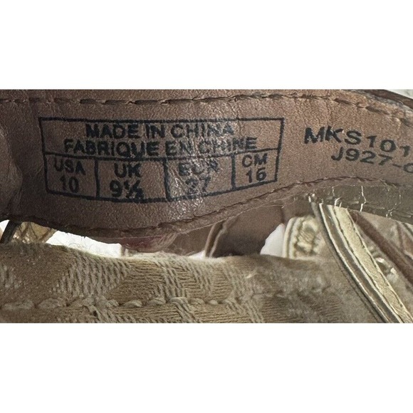 Michael Kors Baby‎ Girl Sandals Brown & Gold Size 10 Pre-owned - Picture 10 of 10